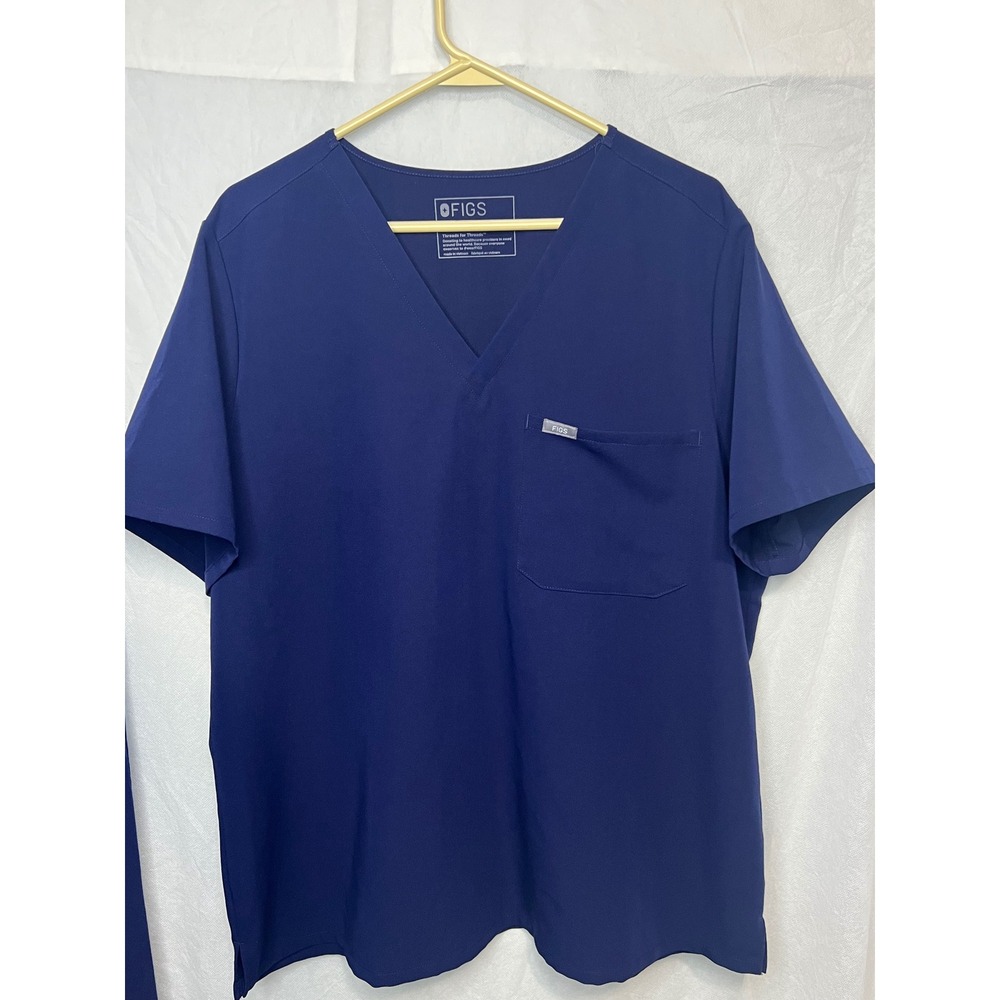 FIGS Catarina One-Pocket Scrub Top Navy Blue Technical Collection XXL FW1000